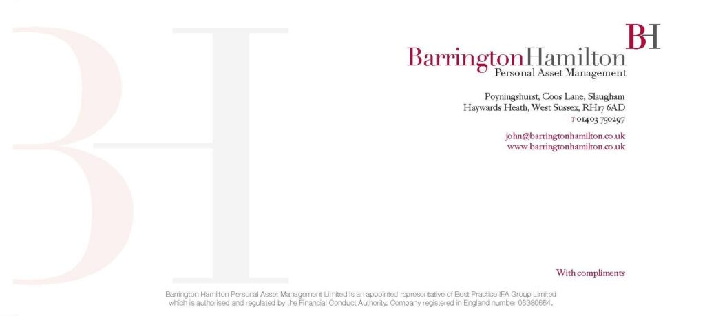 Barrington Hamilton Compliments Slip Inca Creative Print