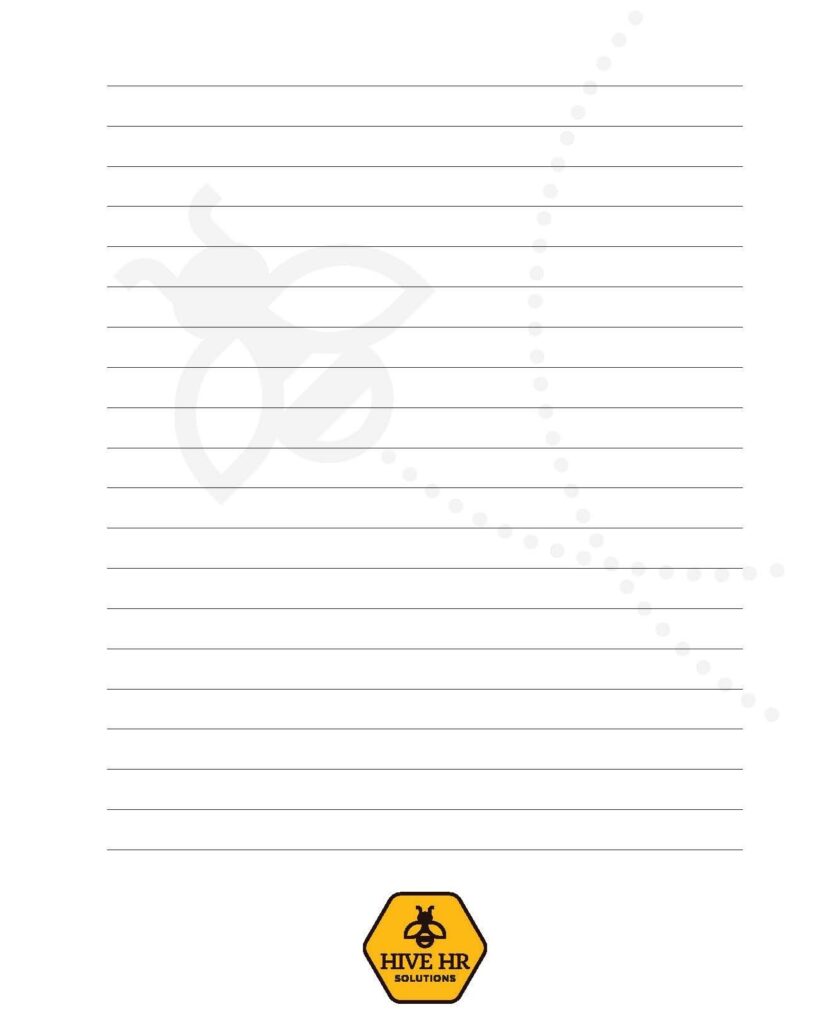 Hive HR notepad inner pages Inca Creative Print